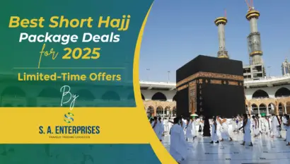 Pilgrims performing Tawaf around the Kaaba in Makkah, promoting short Hajj package deals 2025 by SA Enterprises – Limited-time offers for a fulfilling pilgrimage.