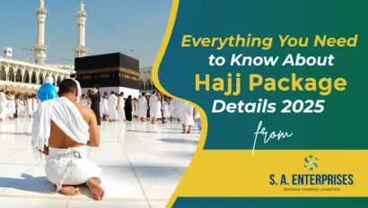 Pilgrims at the Kaaba during Hajj, promoting 2025 hajj package details from SA Enterprises with guided services and expert planning.