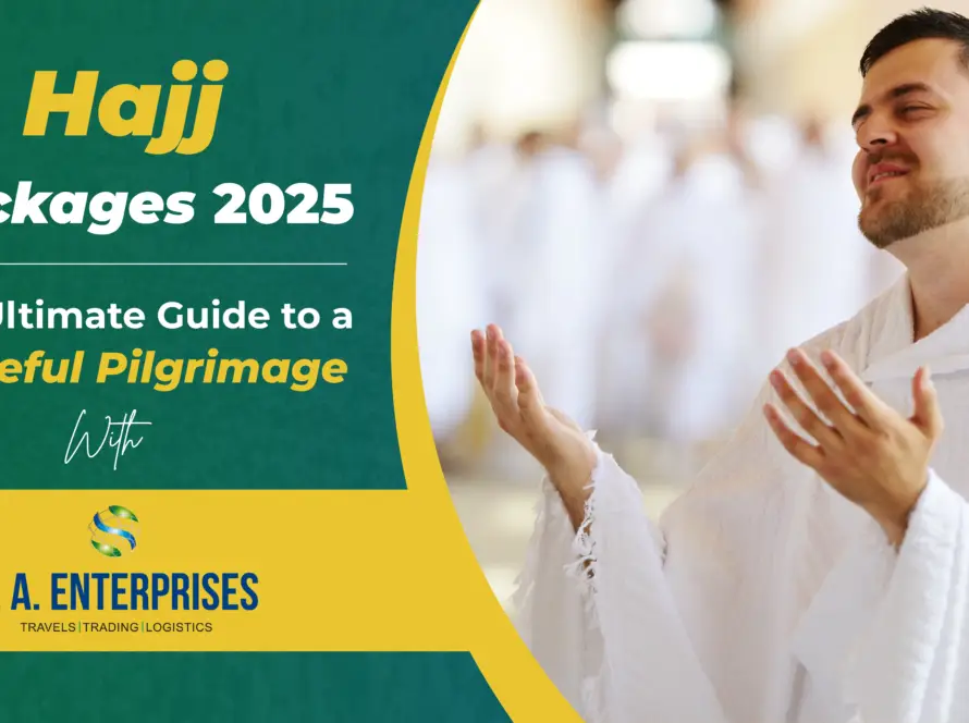 Man in Ihram praying peacefully during Hajj, representing SA Enterprises’ ultimate guide and offerings for Hajj packages 2025.